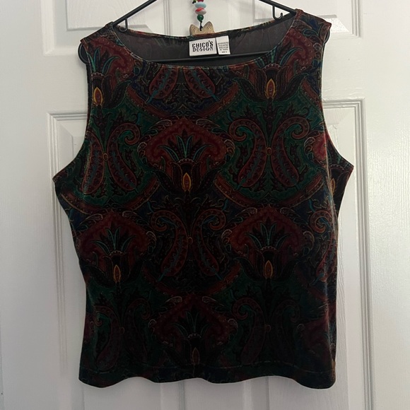 Chico's Tops - Chico's Multicolor Paisley Sleeveless Top
